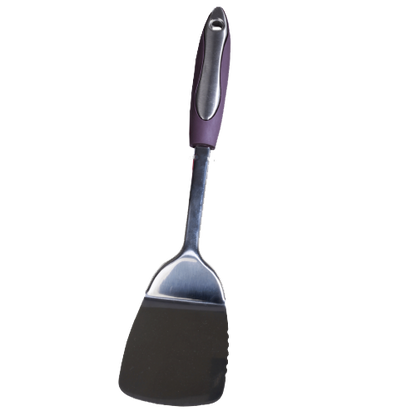 SLIQUE Kitchen Utensil Cooking Tools Serving Spoons Turner Ladle Skimmer Purple Handle