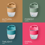Quencha 12oz Glass Coffee Tumbler with Built-in Straw