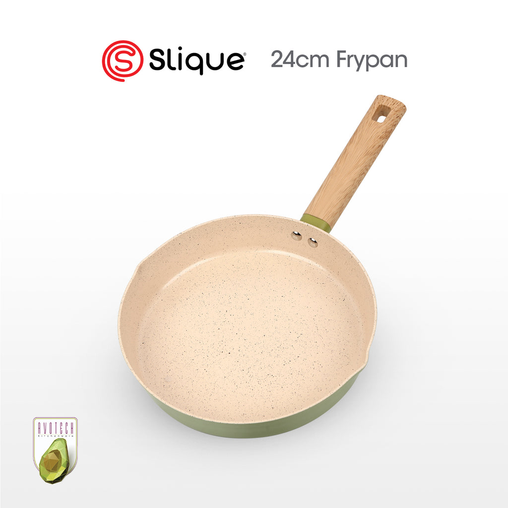 Slique AvoTech Ceramic Cookware Collection Heavy-Duty Non-Stick Frypan Wok Dutch Oven PFOA-Free Induction