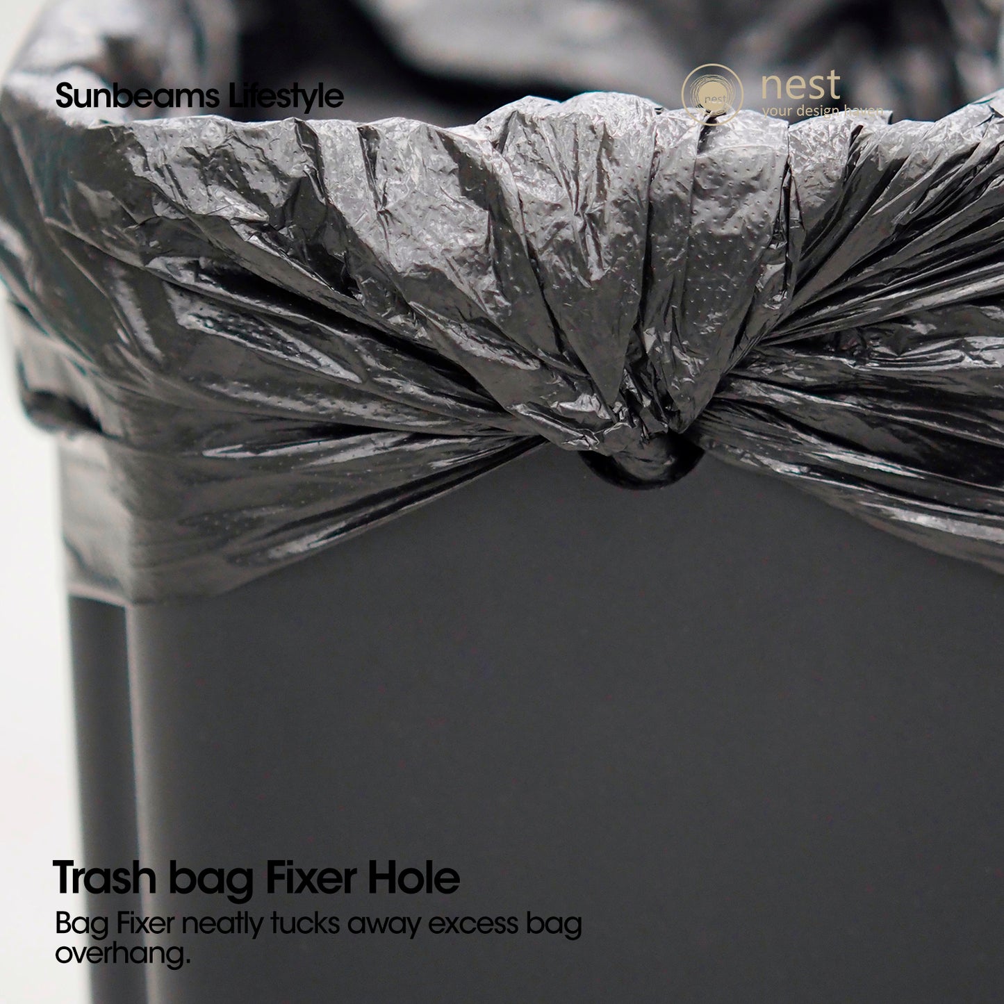 Primeo Trash Bin with 120 pcs Disposable Trash Bags