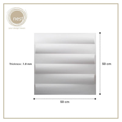 NEST DESIGN LAB 3D Wall-Art Pasts 4pcs 500mm X 500mm X 1.0mm Amazing Gift Idea For Any Occasion!