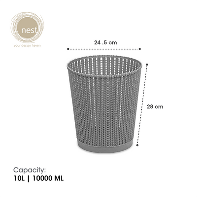 NEST DESIGN LAB Premium Knit Trash Bin Modern Italian Design Amazing Gift Idea For Any Occasion!