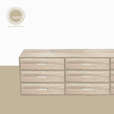 NEST DESIGN LAB Premium 3 Layer Drawer Chest TV Multi-Purpose Cabinet Modern Italian Design Amazing Gift Idea For Any Occasion!