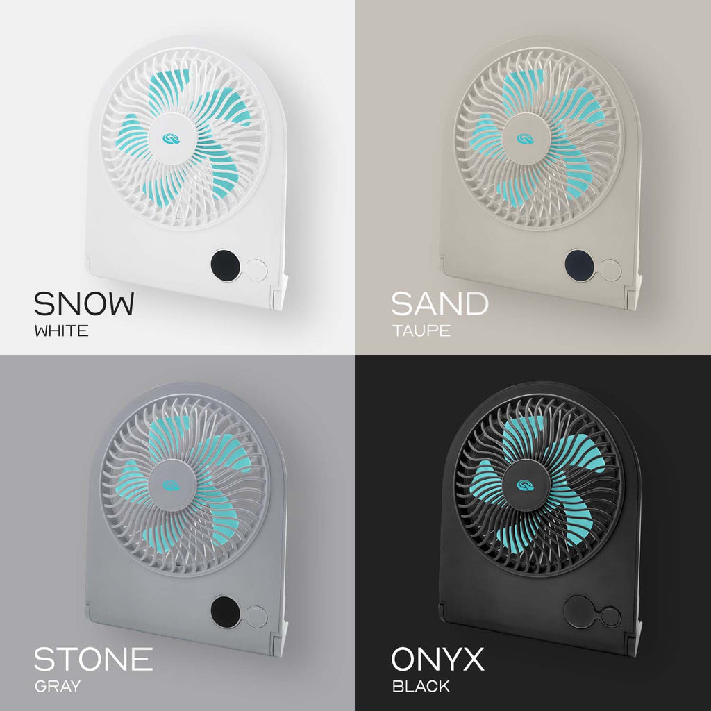 QUENCHA Portable Desk Fan 2000mAh Rechargeable Mini Fan