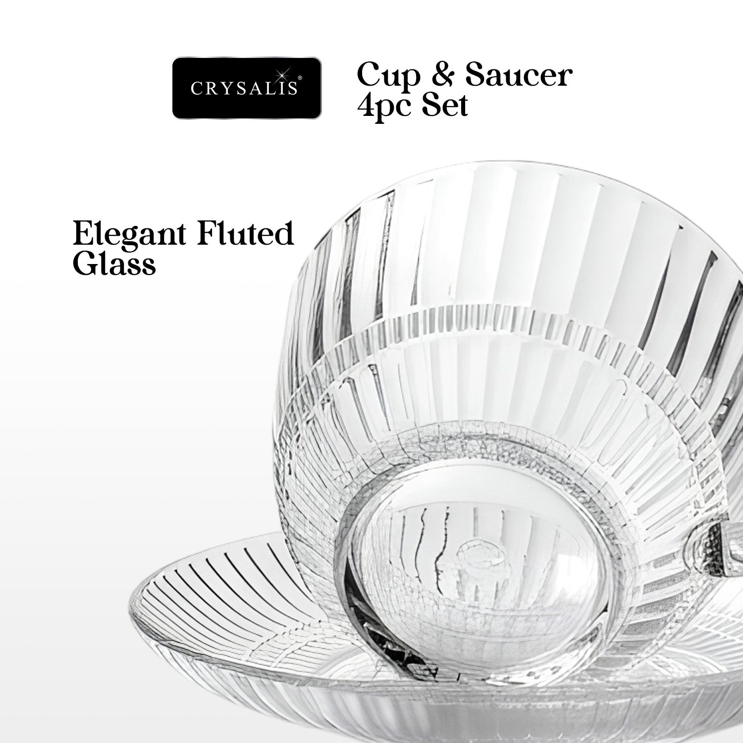Crysalis Linear Glassware Collection Dinner Plates Bowls Coffee Mugs Glass Cups Set