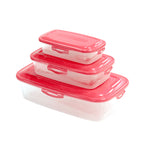 OSH Rectangle Food Container 3-Piece Set 34x21x11.5cm