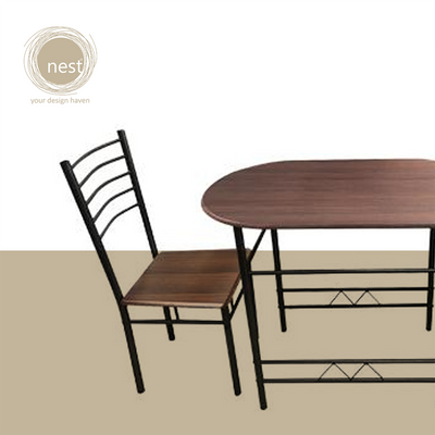 NEST DESIGN LAB Dining Table Set 2 Seater 94x52cmx75cm Condo Living Modern Italian Design Amazing Gift Idea For Any Occasion!(Wenge)