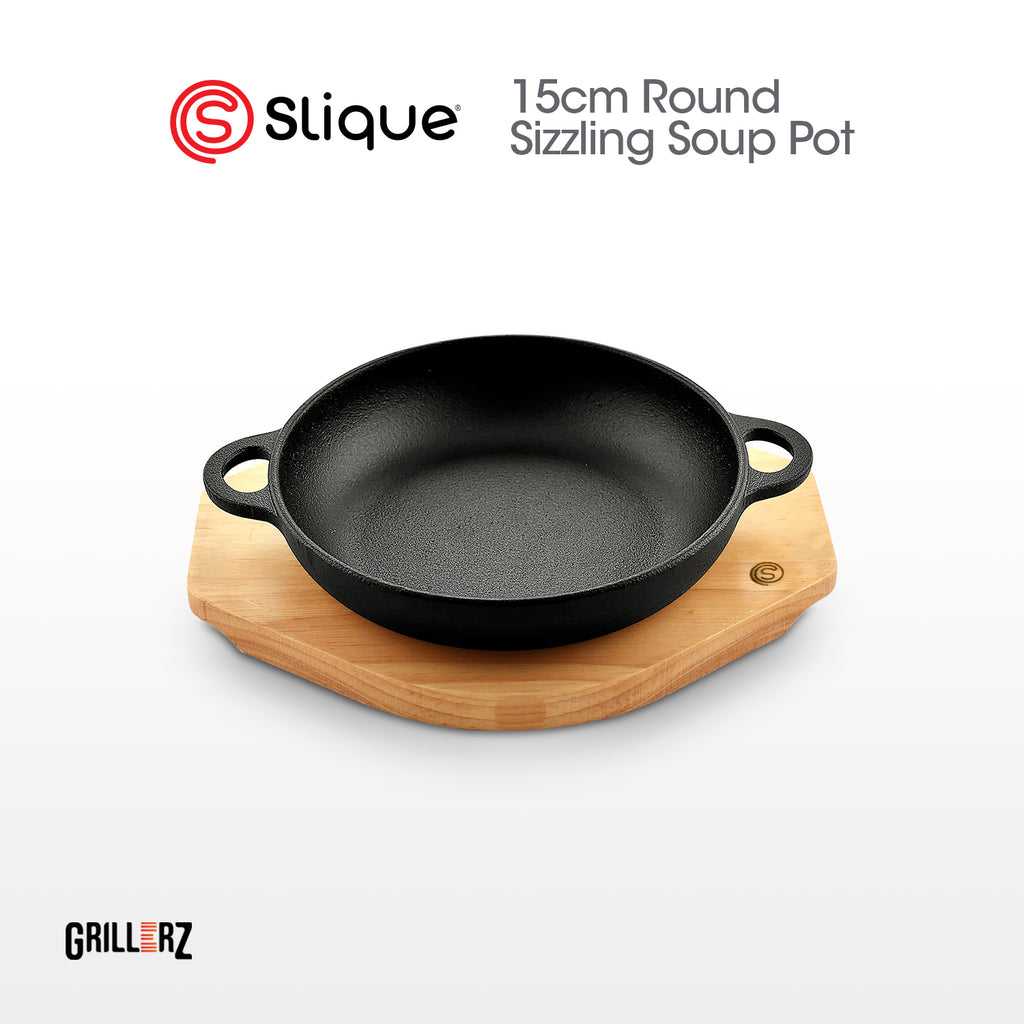 [Official] Slique Cast Iron Sizzling Soup Pot/Casserole & Skillet - Heavy Duty Deep Dish Cookware