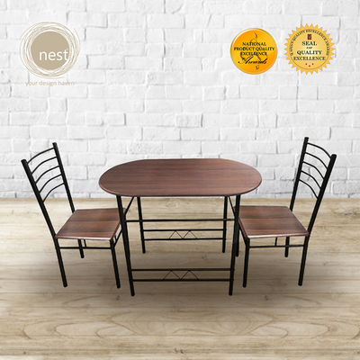 NEST DESIGN LAB Dining Table Set 2 Seater 94x52cmx75cm Condo Living Modern Italian Design Amazing Gift Idea For Any Occasion!(Wenge)