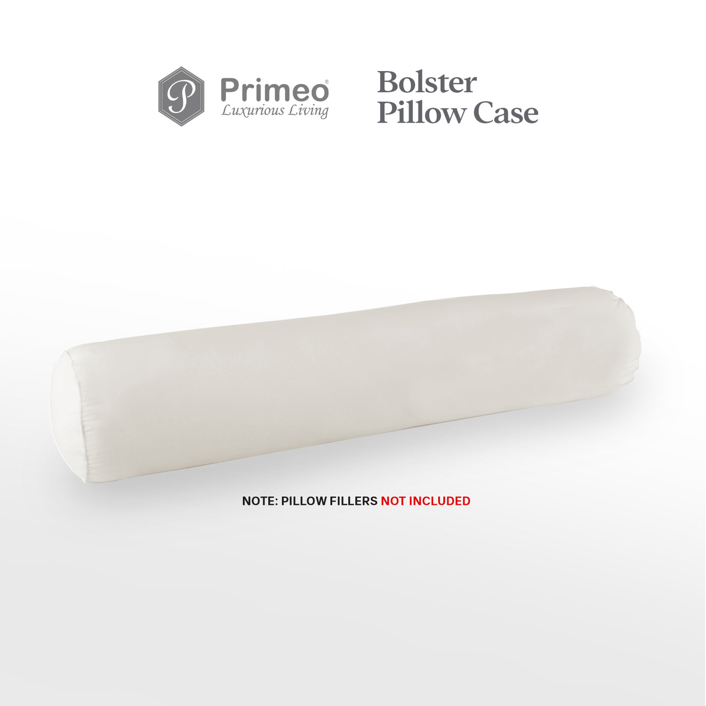 PRIMEO Premium Bolster Pillow Case Standard Size