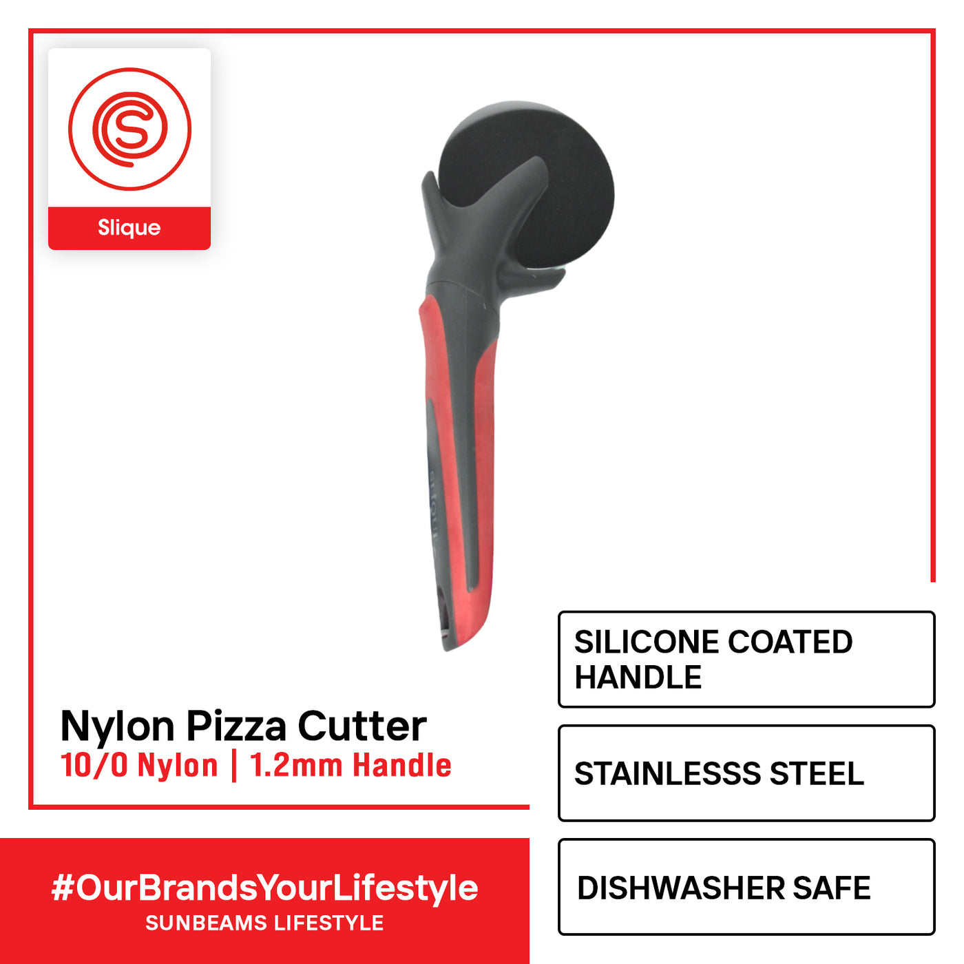 SLIQUE Nylon Kitchen Gadget Pizza Turner | Pizza Cutter | Ice Cream Scoop | Peeler | Cheese Slicer | Bottle Opener | Grater Kitchen Baking Cooking Essentials - Colored Tools