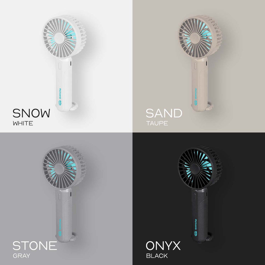 Quencha Portable Mini Fan 1200mAh High Speed Handheld Fan