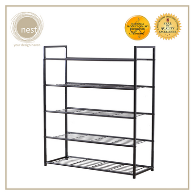 NEST DESIGN LAB Premium Shoe Rack  5 Layer 80cm X 30cm X 93cm Amazing Gift Idea For Any Occasion!