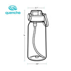 QUENCHA BPA-Free Water Bottle 1000ml Reusable Water Bottle • Built-In Straw • Leak-Proof Lid