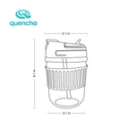Quencha 12oz Glass Coffee Tumbler with Built-in Straw