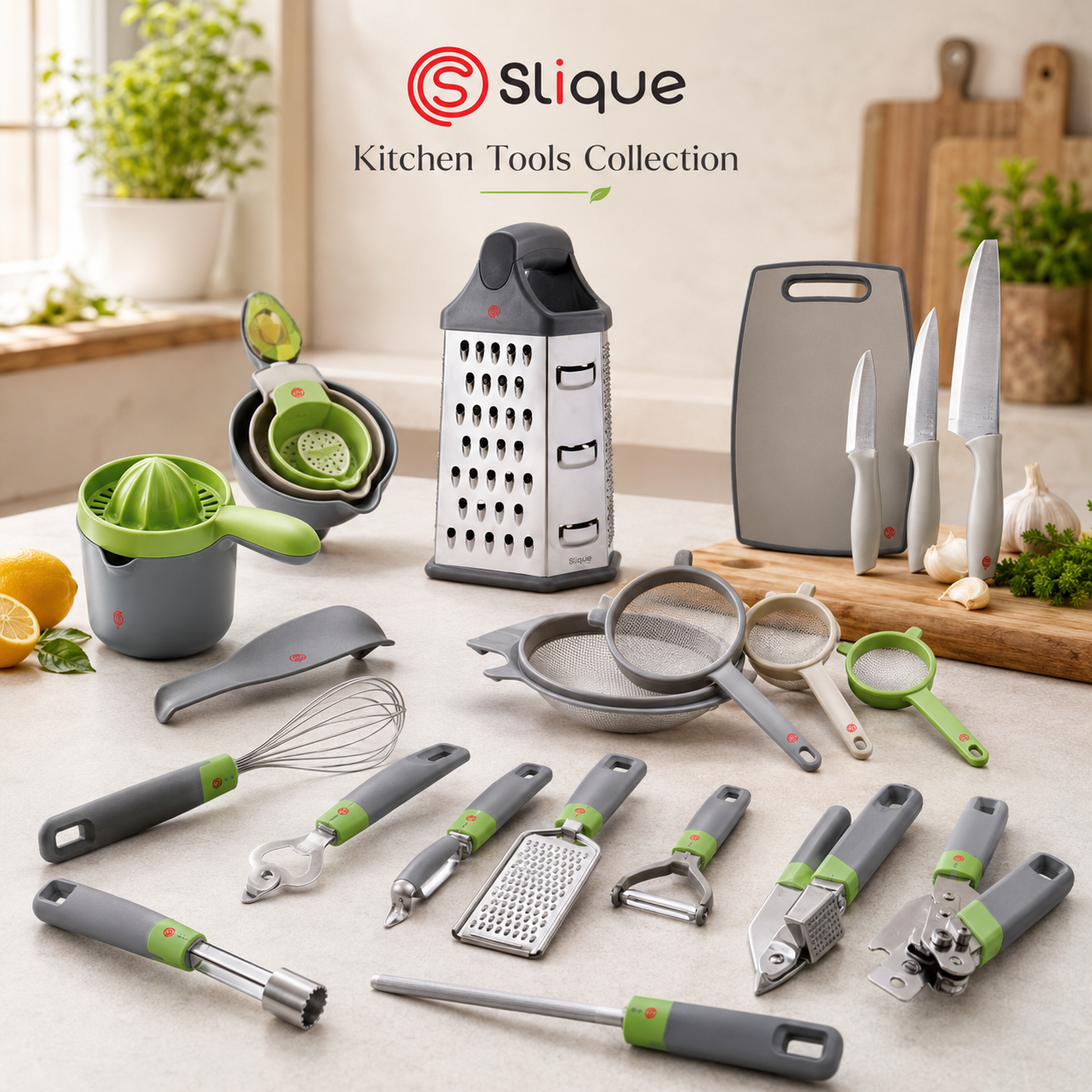 Slique Avotech Kitchen Tools Cooking Gadgets Grater Peeler Whisk Opener Set
