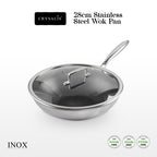 CRYSALIS INOX Stainless Steel Cookware Collection - Honeycomb Non-Stick Frypan, Saucepan, Dutch Oven, Wok Pan