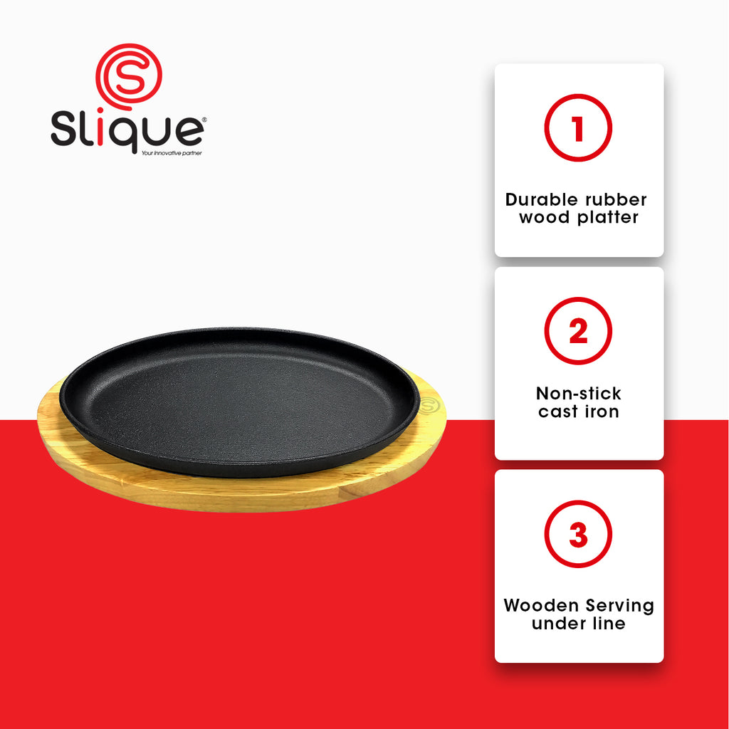 [Official] Slique Cast Iron Sizzling Soup Pot/Casserole & Skillet - Heavy Duty Deep Dish Cookware