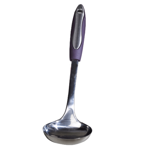 SLIQUE Kitchen Utensil Cooking Tools Serving Spoons Turner Ladle Skimmer Purple Handle