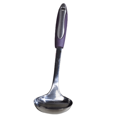 SLIQUE Kitchen Utensil Cooking Tools Serving Spoons Turner Ladle Skimmer Purple Handle