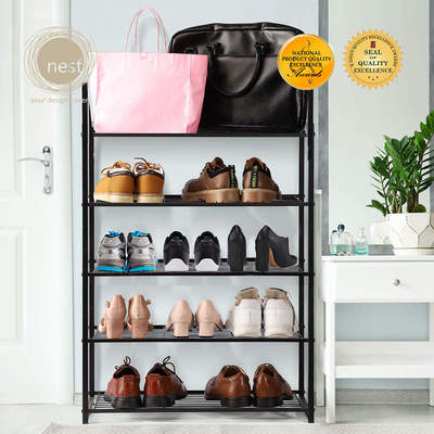 NEST DESIGN LAB Premium Shoe Rack  5 Layer 80cm X 30cm X 93cm Amazing Gift Idea For Any Occasion!