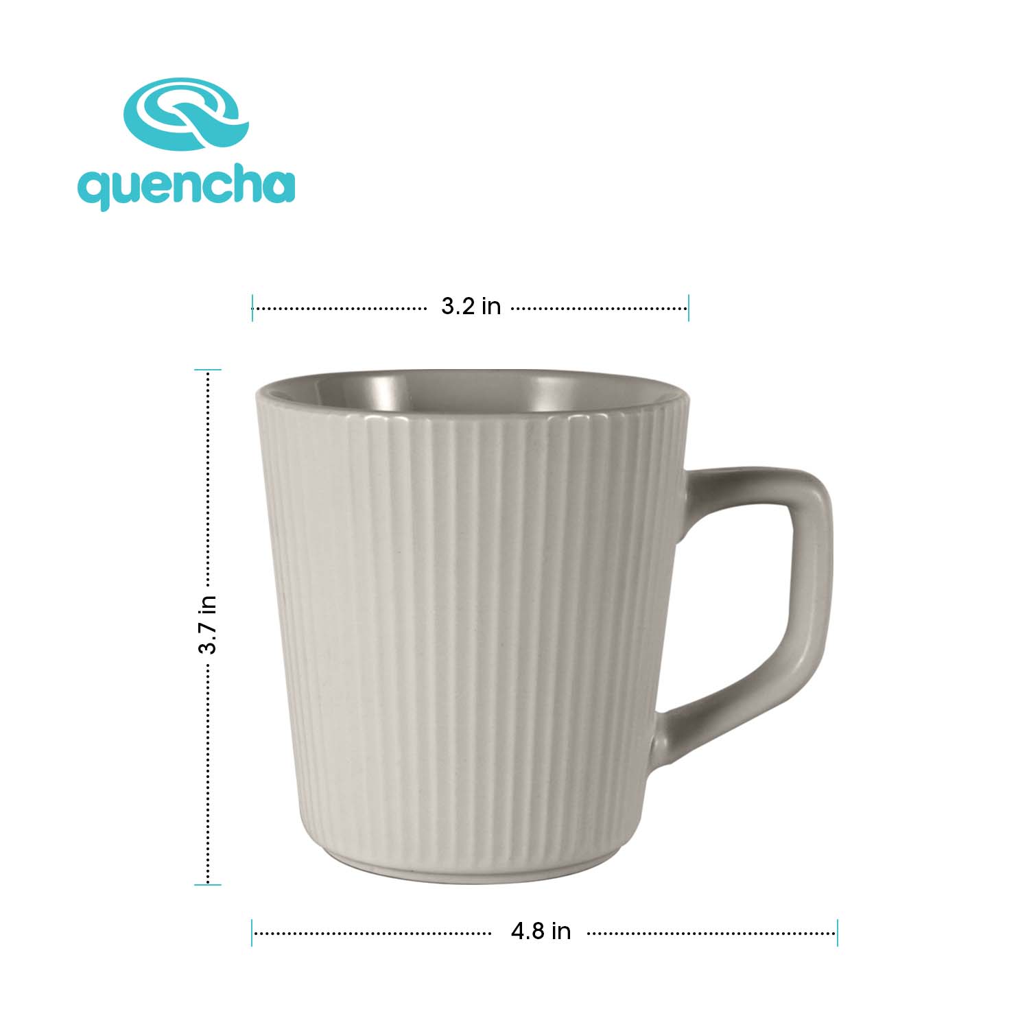 Quencha 325ml Chip Resistant Coffee Mug Porcelain Coffee Cup