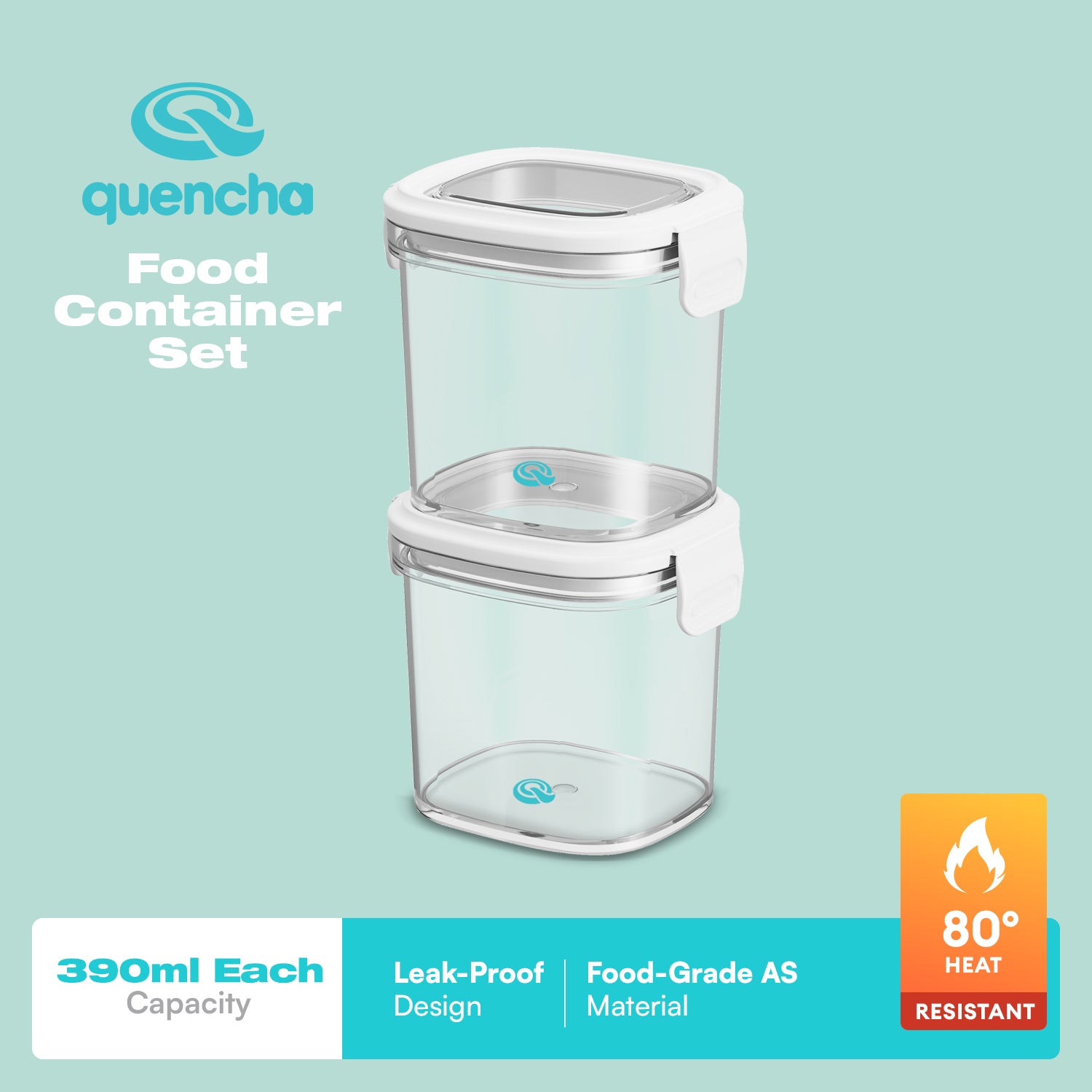 Quencha 230ml food storage container set
