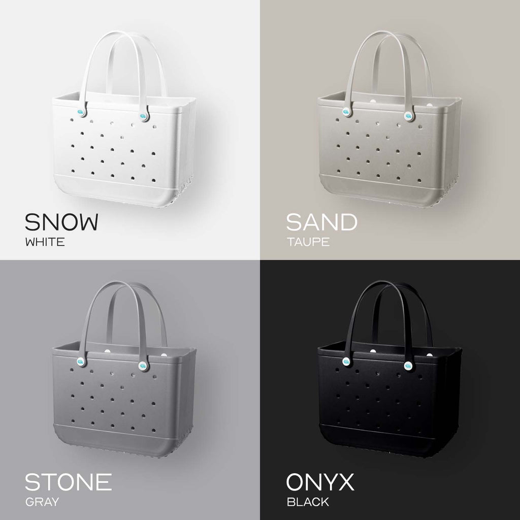 Quencha Heavy-Duty Rubber Tote Bag Waterproof Utility & Grocery Bag Washable EVA Material