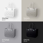 Quencha Heavy-Duty Rubber Tote Bag Waterproof Utility & Grocery Bag Washable EVA Material