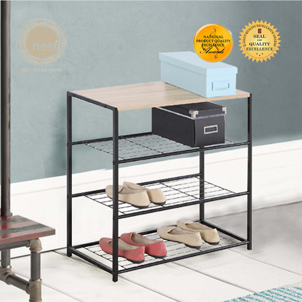 NEST DESIGN LAB 4L Storage Shoe Rack 63cm X 30cm X 63cm Condo Living Modern Italian Design Amazing Gift Idea For Any Occasion!