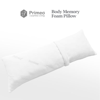 PRIMEO Memory Foam Bolster & Body Pillow – Neck & Back Support | Ergonomic Hug Pillow | Sleep Essential