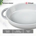 SLIQUE Marble Glass Baking Dish Oval | Round | Rectangle | Square | Small & Large Serving Dish