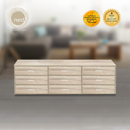 NEST DESIGN LAB Premium 3 Layer Drawer Chest TV Cabinet