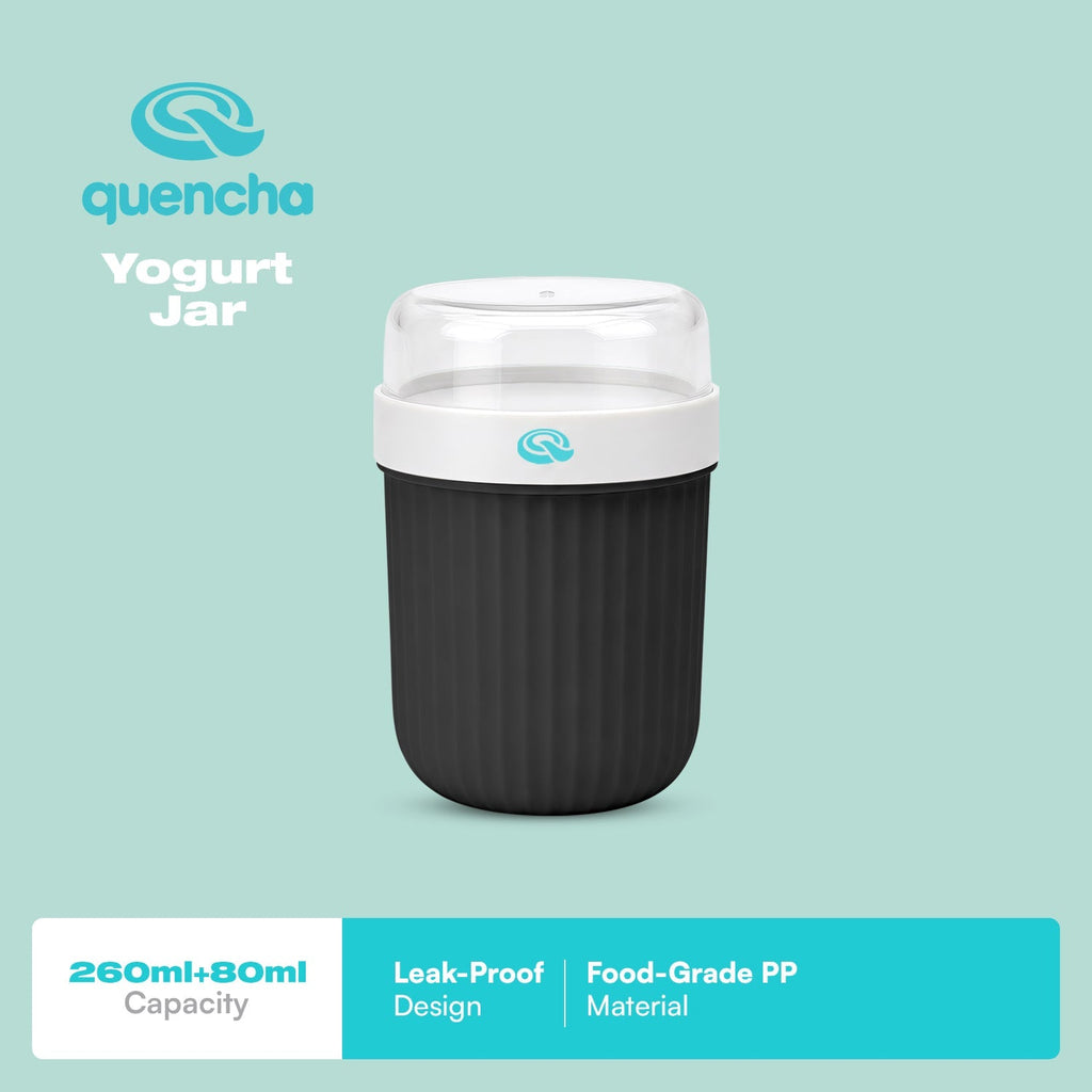 Quencha Yogurt Jar 2 Layer Food Container for Cereal, Fruits, and Snacks