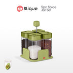 Slique AVOTECH Condiment Set Collection Oil Dispenser Spice Jars Salt & Pepper Set Kitchen Organizer