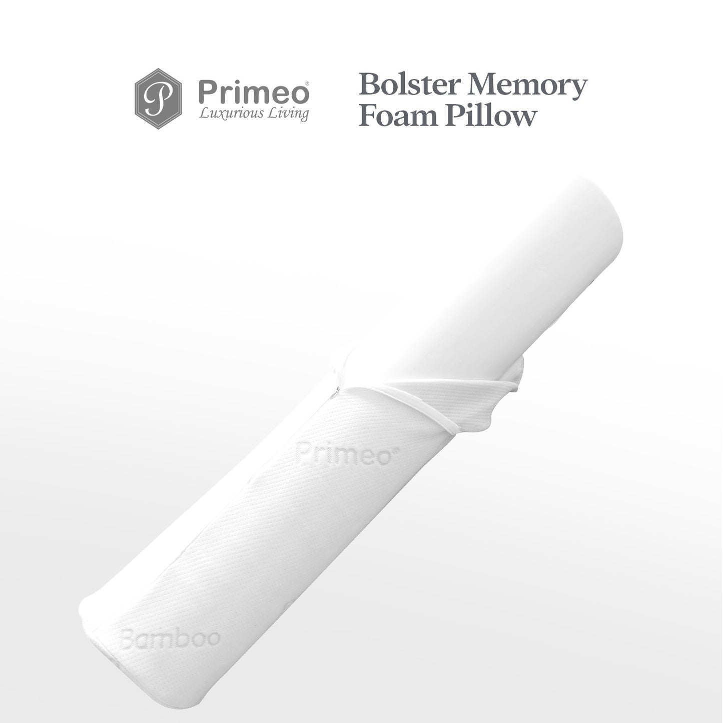 PRIMEO Memory Foam Bolster & Body Pillow – Neck & Back Support | Ergonomic Hug Pillow | Sleep Essential