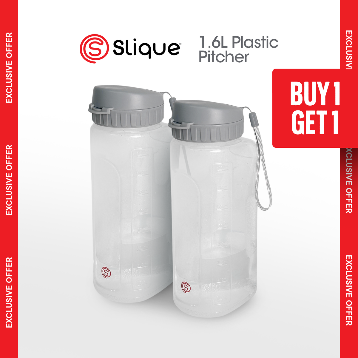 Slique Avotech Fridge Bottle Water Pitcher Set BPA-Free Leakproof Cold Beverage Jug