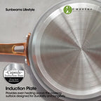 Cuzzine by Slique Forged Frypan Wok pan Sauce Pan Dutchoven with Tempered Glass Lid