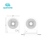 QUENCHA Portable Desk Fan 2000mAh Rechargeable Mini Fan