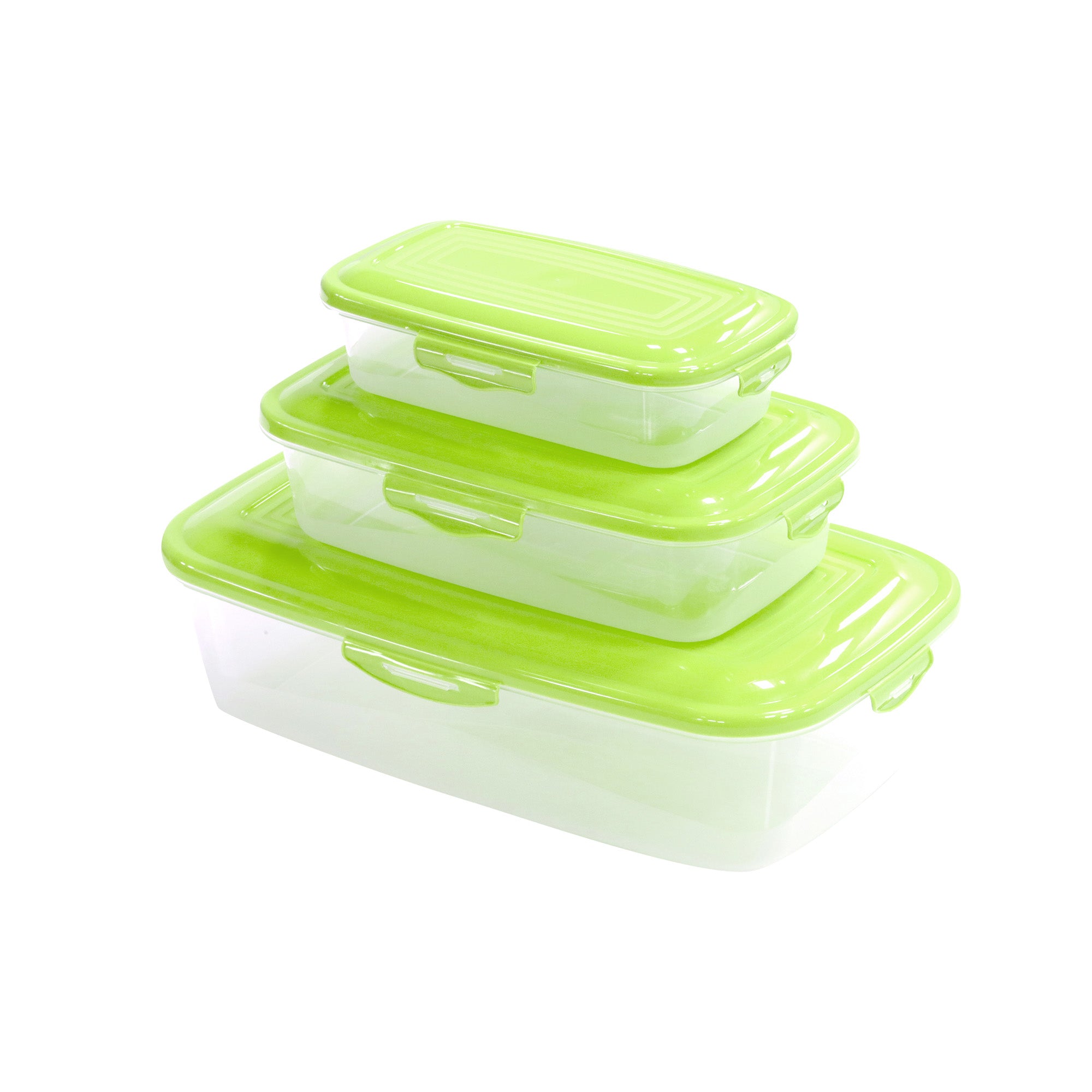 OSH Rectangle Food Container 3-Piece Set 34x21x11.5cm