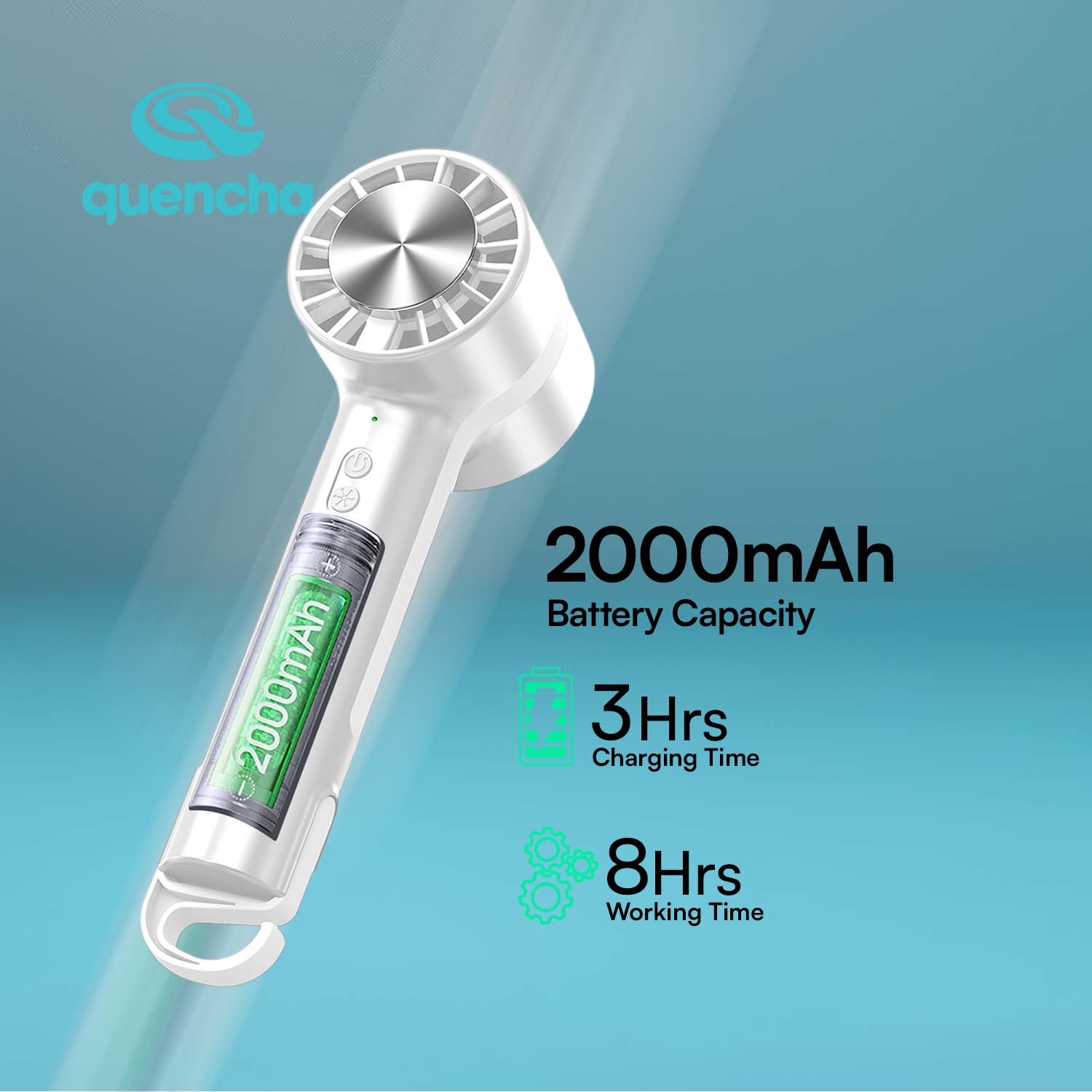 Quencha 18oz. & 37oz. Insulated Tumbler + Portable Cooling Fan – Perfect for Travel, Commute & Outdoors