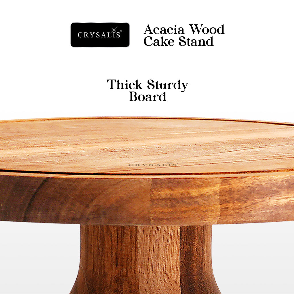 CRYSALIS Acacia Wooden Cake Stand