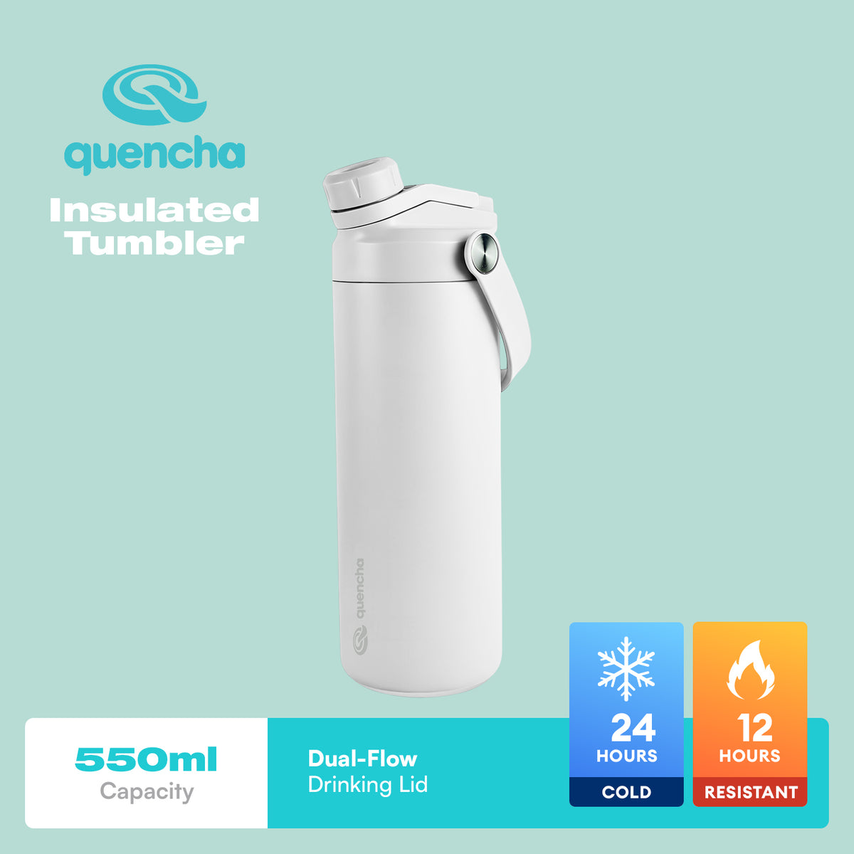 Quencha 19oz & 30oz Insulated Tumbler Double Wall BPA Free Horizon Vacuum Flask