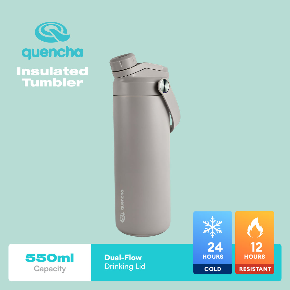 Quencha 19oz & 30oz Insulated Tumbler Double Wall BPA Free Horizon Vacuum Flask