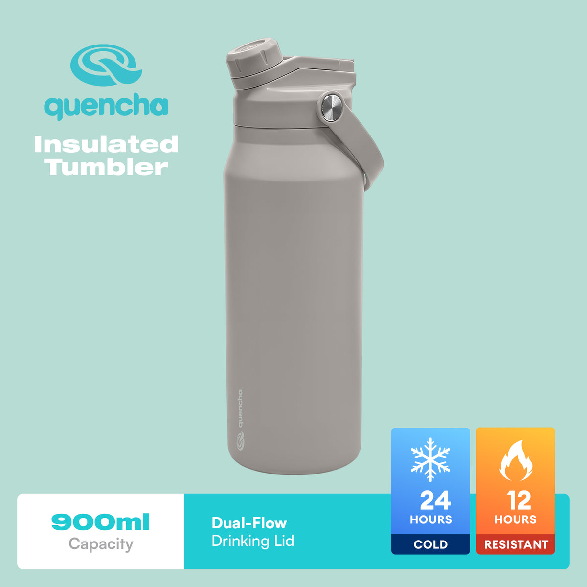 Quencha 19oz & 30oz Insulated Tumbler Double Wall BPA Free Horizon Vacuum Flask