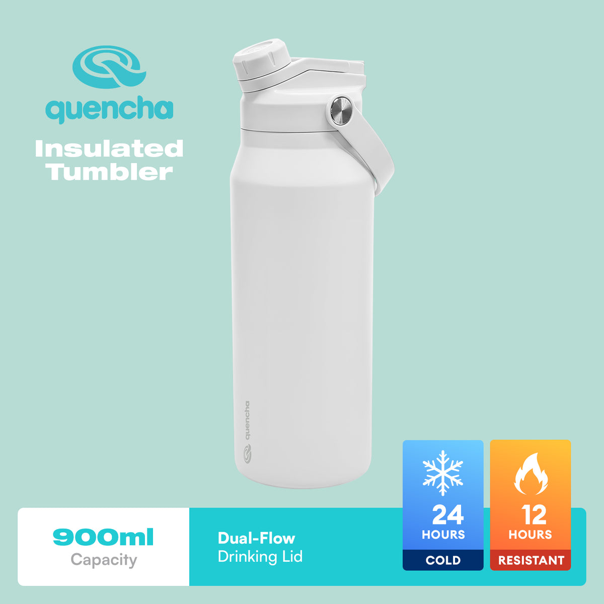 Quencha 19oz & 30oz Insulated Tumbler Double Wall BPA Free Horizon Vacuum Flask