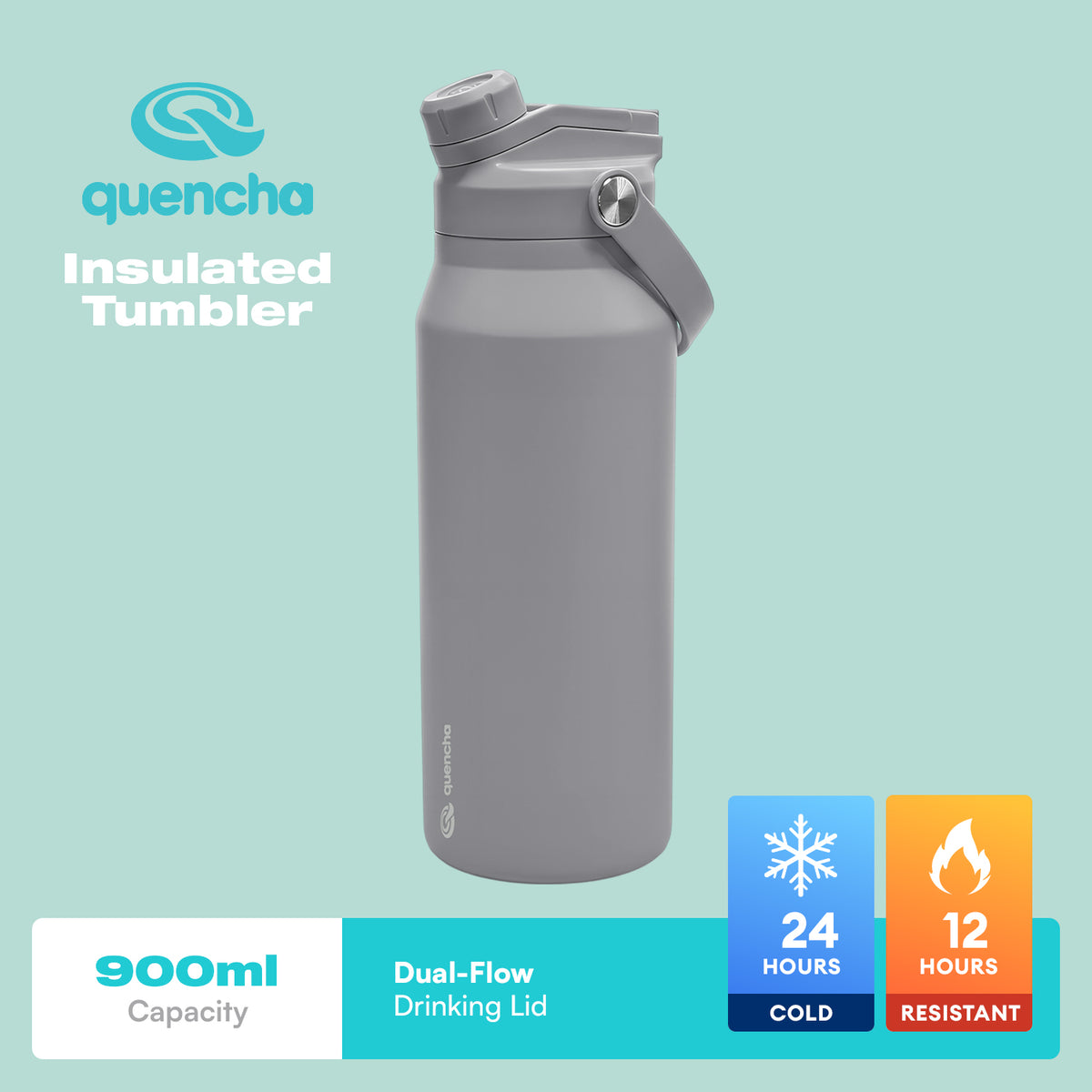 Quencha 19oz & 30oz Insulated Tumbler Double Wall BPA Free Horizon Vacuum Flask