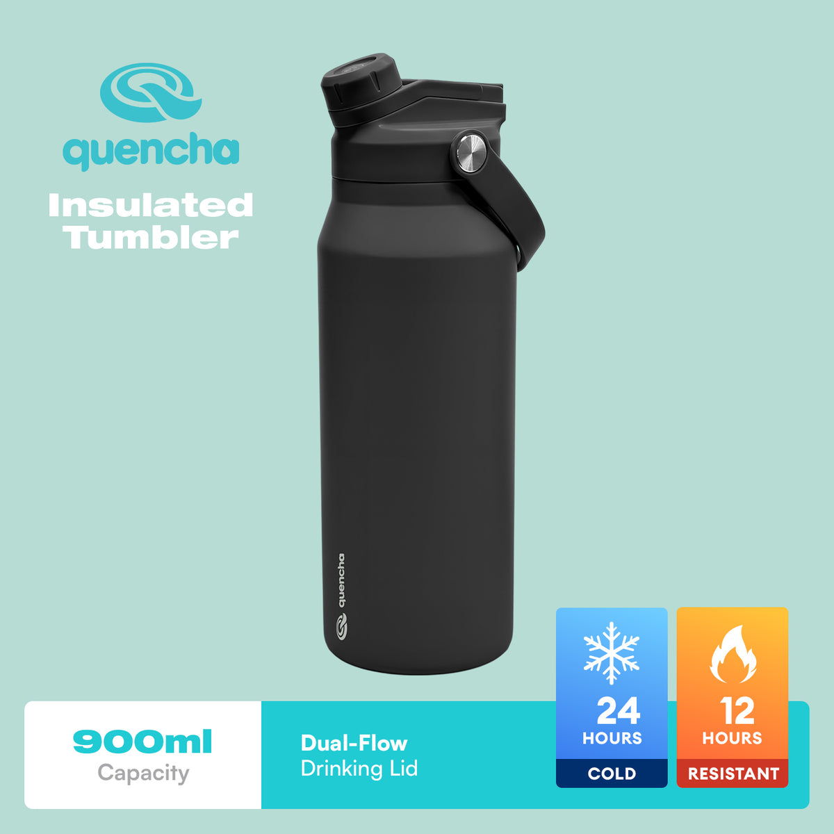 Quencha 19oz & 30oz Insulated Tumbler Double Wall BPA Free Horizon Vacuum Flask