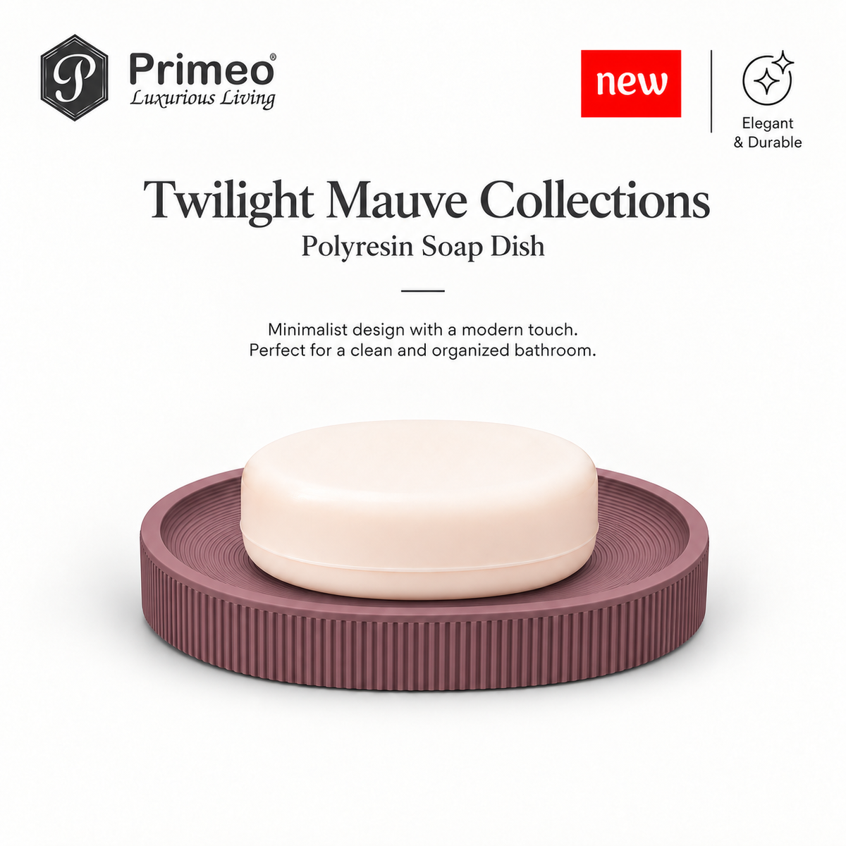PRIMEO Bathroom Accessories Polyresin Bathroom Set Soap Dish Tumbler Soap Dispenser Toilet Brush Holder