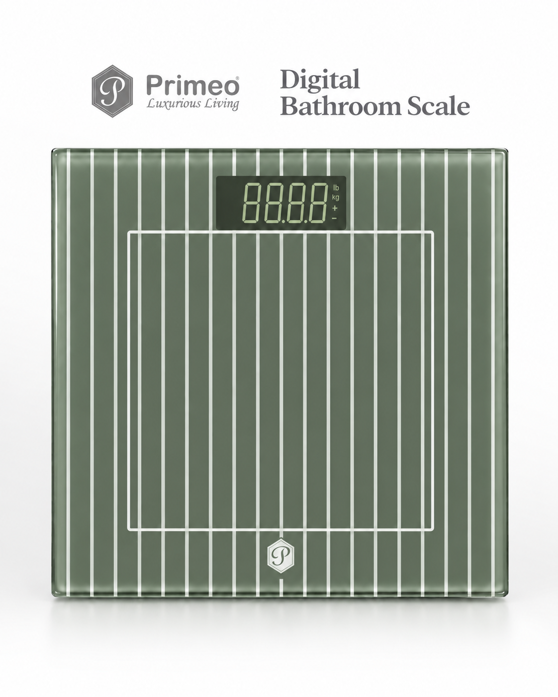 Primeo Digital Bathroom Body Weighing Scale Tempered Glass